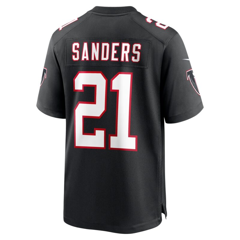 Deion Sanders Atlanta Falcons Alternate Retired Player Game Jersey - Black - Image 3
