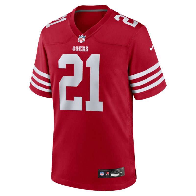 Deion Sanders San Francisco 49ers Team Retired Player Game Jersey - Scarlet - Image 2
