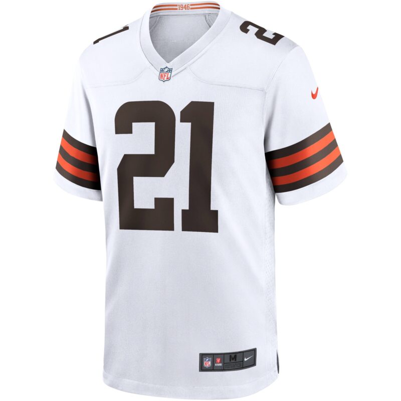 Denzel Ward Cleveland Browns Game Jersey - White - Image 2