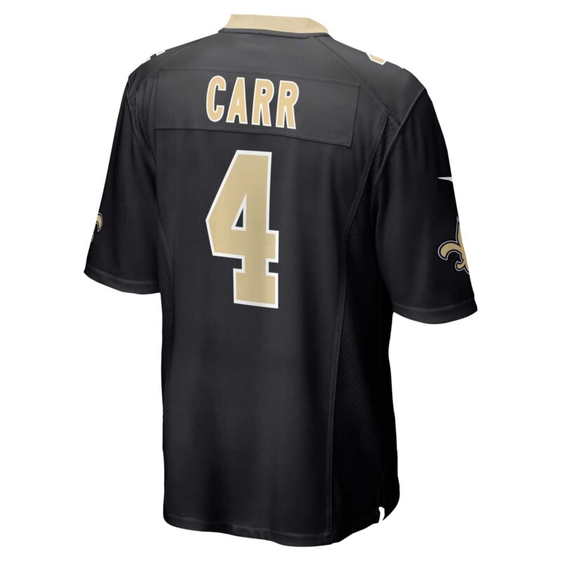 Derek Carr New Orleans Saints Game Jersey - Black - Image 3