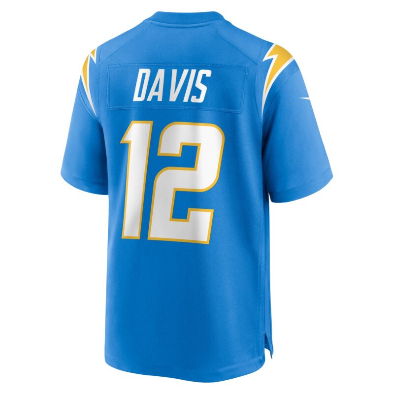 Derius Davis Los Angeles Chargers Team Game Jersey - Powder Blue - Image 3