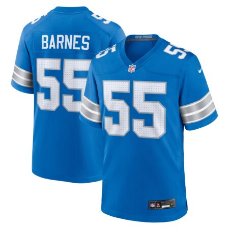 Derrick Barnes Detroit Lions Team Game Jersey - Blue