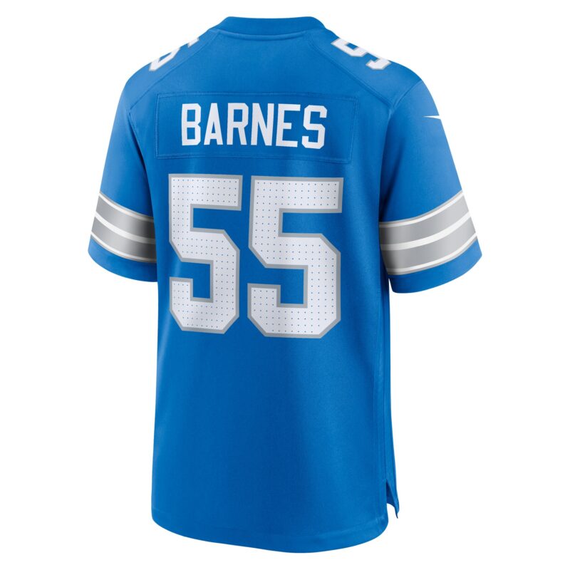 Derrick Barnes Detroit Lions Team Game Jersey - Blue - Image 3