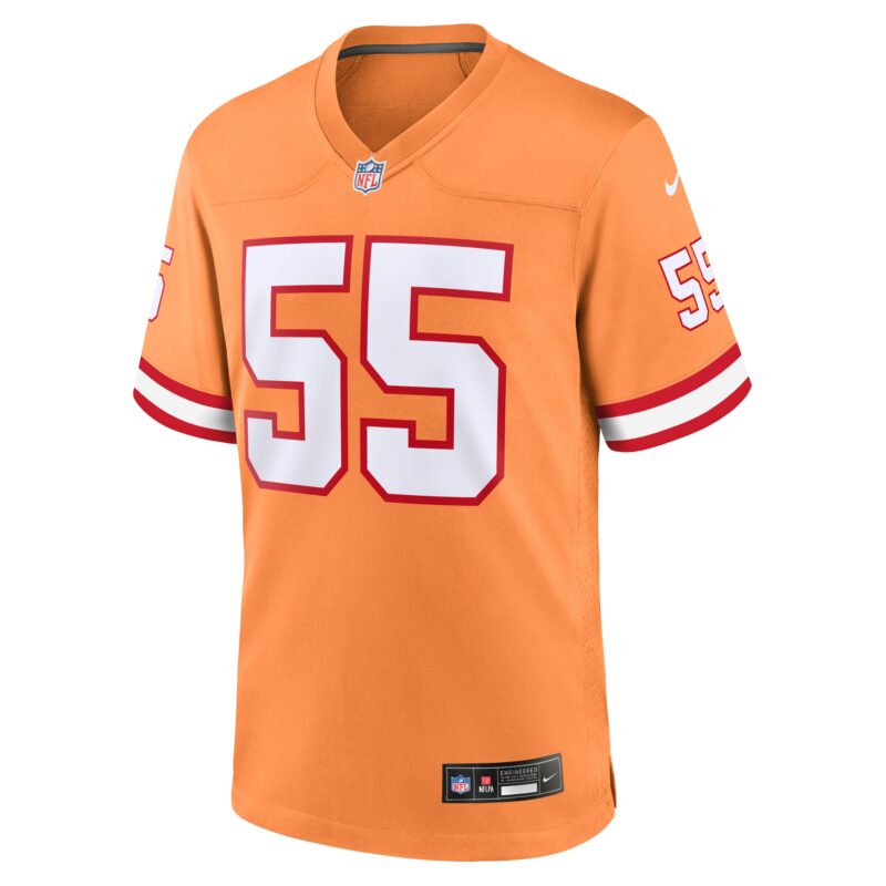 Derrick Brooks Tampa Bay Buccaneers Throwback Game Jersey - Orange - Image 2