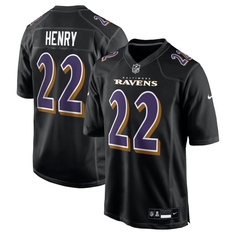 Derrick Henry Baltimore Ravens Fashion Jersey - Carbon Black