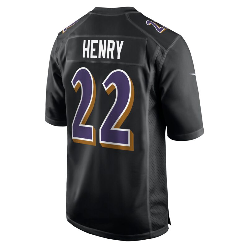 Derrick Henry Baltimore Ravens Fashion Jersey - Carbon Black - Image 2