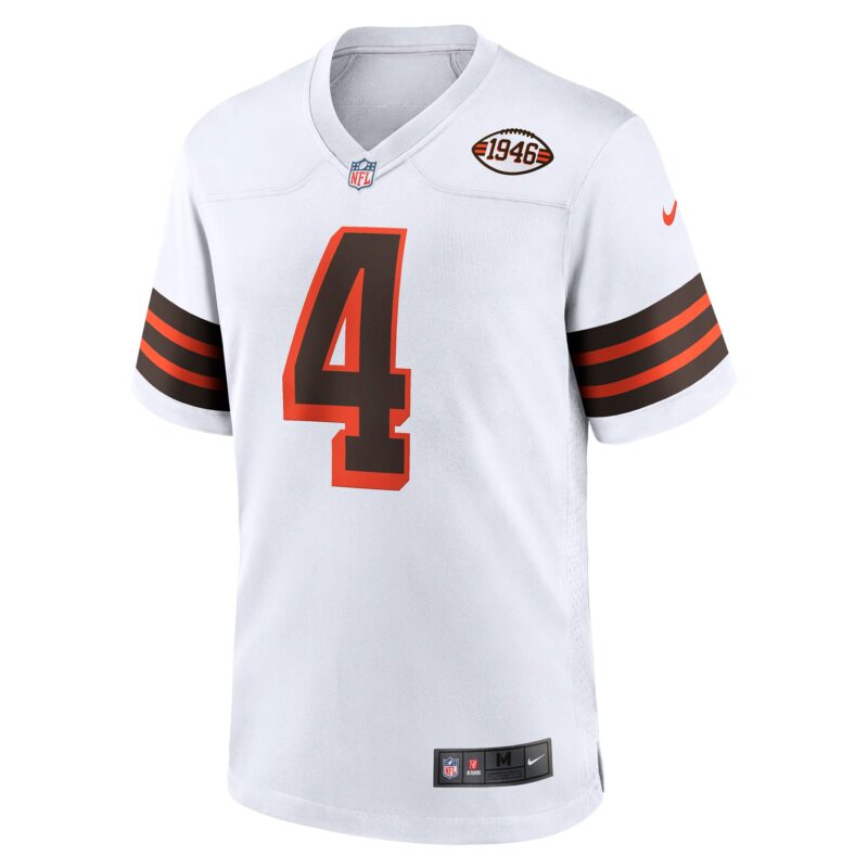Deshaun Watson Cleveland Browns Alternate Game Jersey - White - Image 2