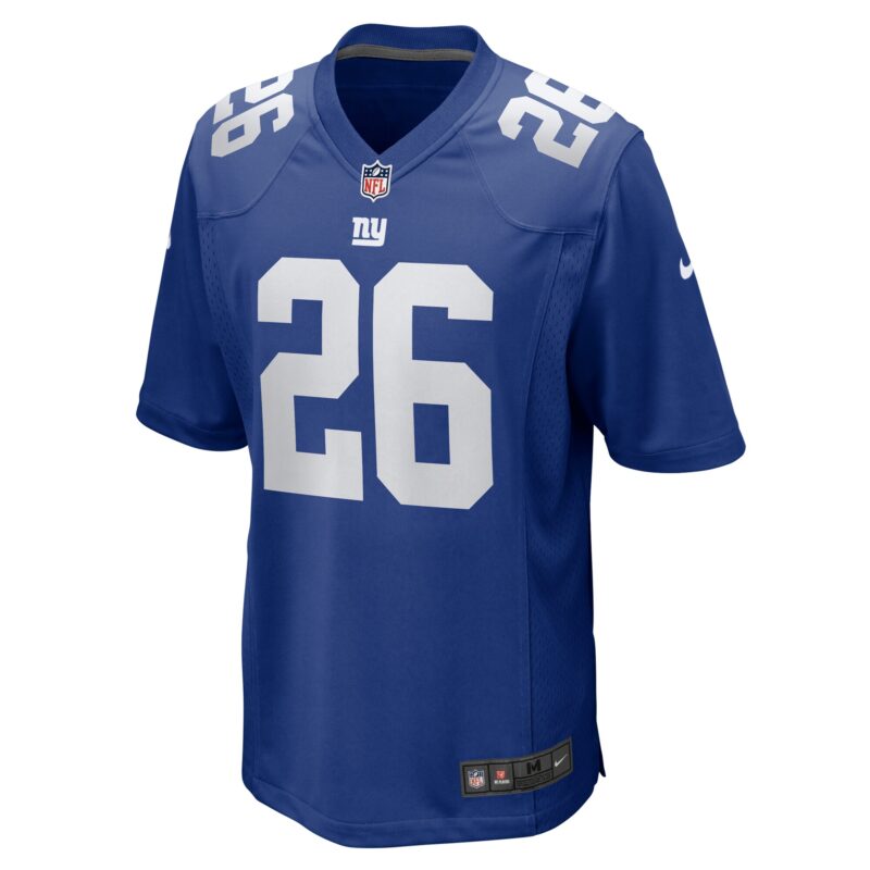 Devin Singletary New York Giants Team Game Jersey - Royal - Image 2