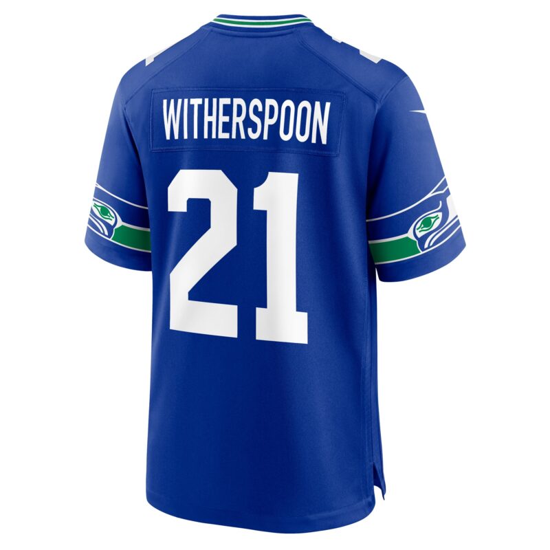 Devon Witherspoon Seattle Seahawks Throwback Player Game Jersey - Royal - Image 3