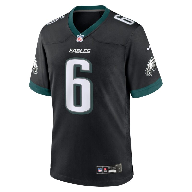 DeVonta Smith Philadelphia Eagles Alternate Game Jersey - Black - Image 2