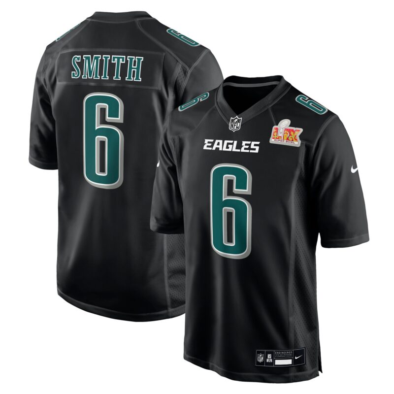 DeVonta Smith Philadelphia Eagles Super Bowl LIX Fashion Game Player Jersey - Carbon Black