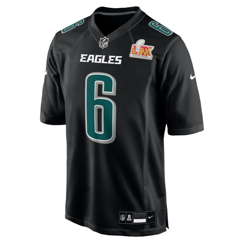 DeVonta Smith Philadelphia Eagles Super Bowl LIX Fashion Game Player Jersey - Carbon Black - Image 2