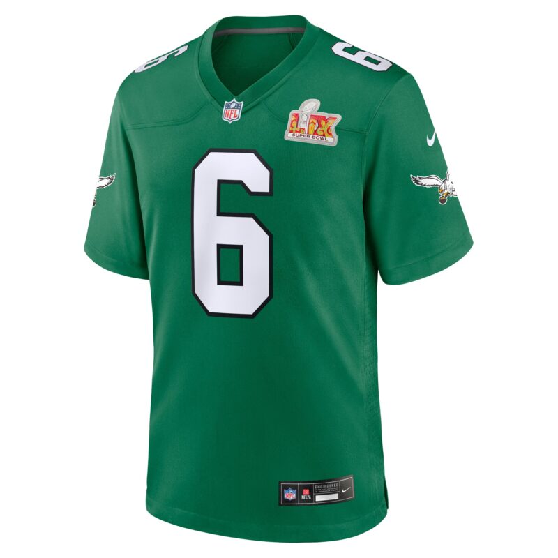 DeVonta Smith Philadelphia Eagles Super Bowl LIX 2nd Alternate Game Jersey - Kelly Green - Image 2