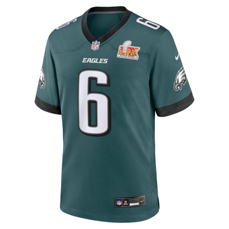 DeVonta Smith Philadelphia Eagles Super Bowl LIX Game Player Jersey - Midnight Green - Image 2