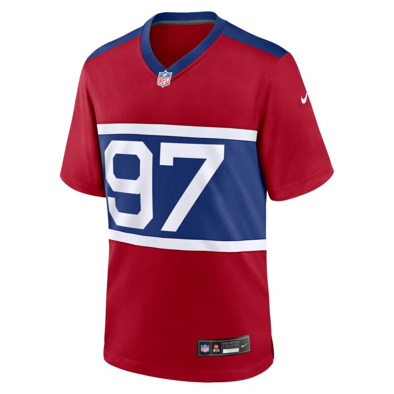 Dexter Lawrence II New York Giants Alternate Player Game Jersey - Century Red - Image 2