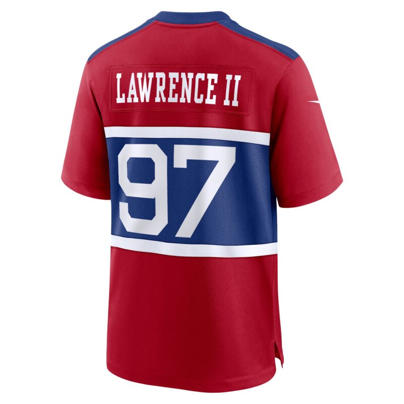 Dexter Lawrence II New York Giants Alternate Player Game Jersey - Century Red - Image 3
