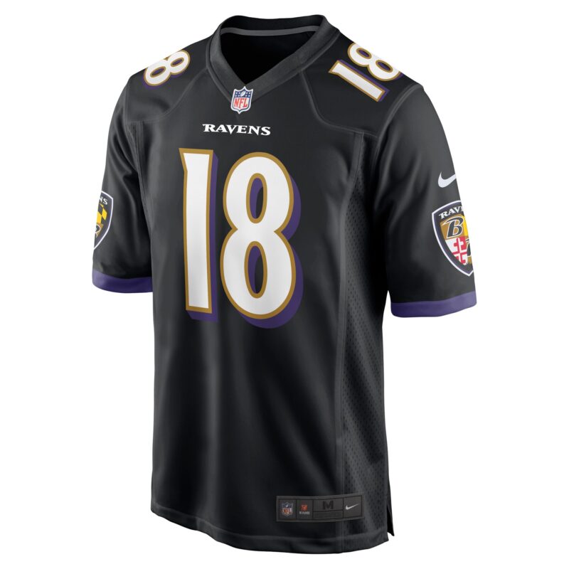 Diontae Johnson Baltimore Ravens Alternate Player Game Jersey - Black - Image 2