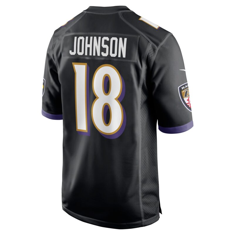 Diontae Johnson Baltimore Ravens Alternate Player Game Jersey - Black - Image 3