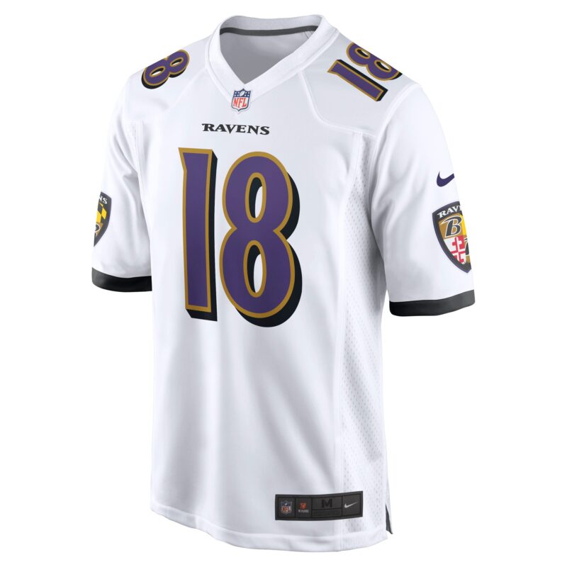 Diontae Johnson Baltimore Ravens Player Game Jersey - White - Image 2