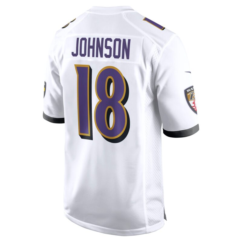 Diontae Johnson Baltimore Ravens Player Game Jersey - White - Image 3