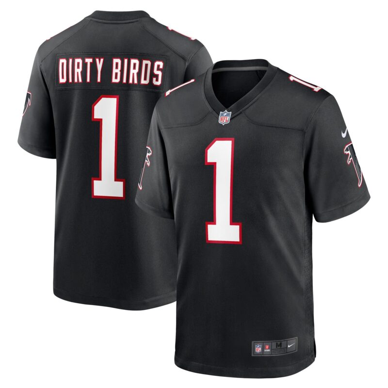 Dirty Birds Atlanta Falcons Throwback Game Jersey - Black