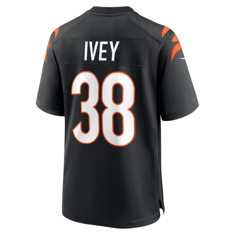 DJ Ivey Cincinnati Bengals Team Game Jersey - Black - Image 3