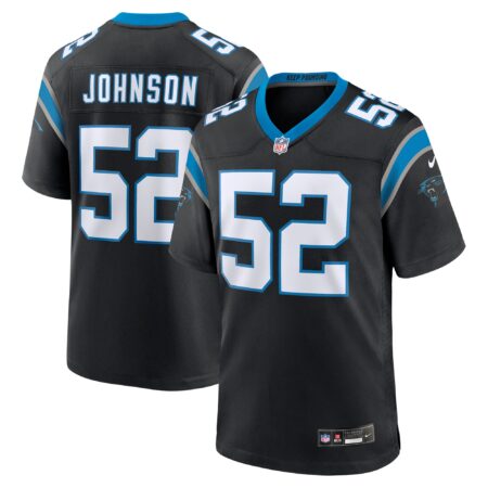 DJ Johnson Carolina Panthers Game Jersey - Black