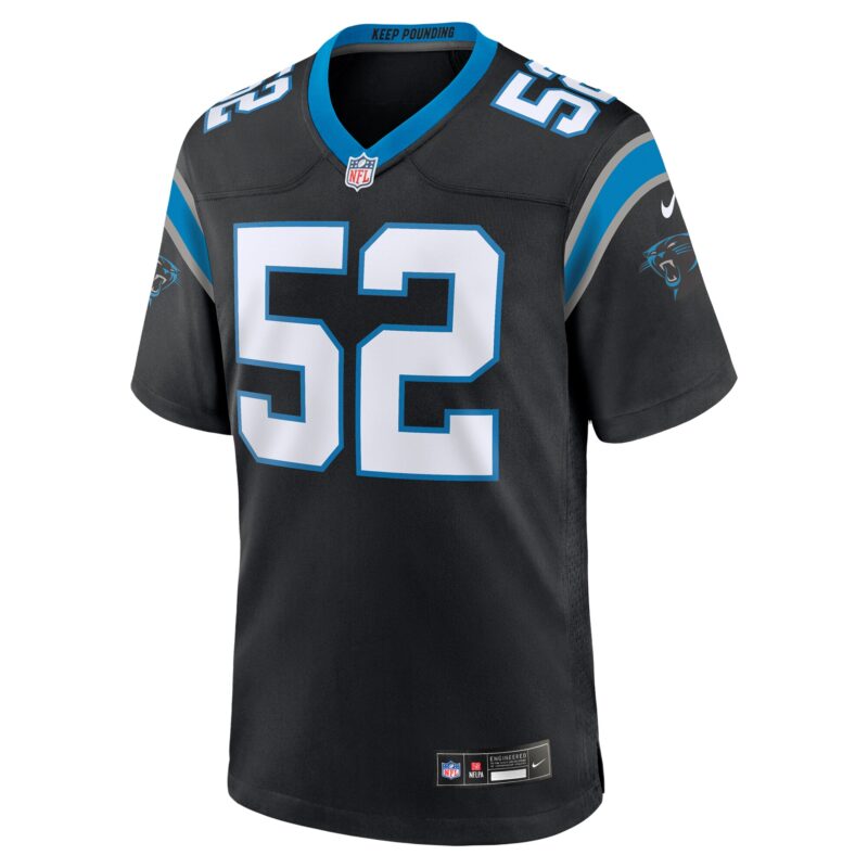 DJ Johnson Carolina Panthers Game Jersey - Black - Image 2