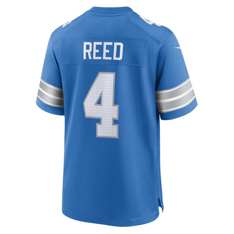D.J. Reed Detroit Lions Team Game Jersey - Blue - Image 3