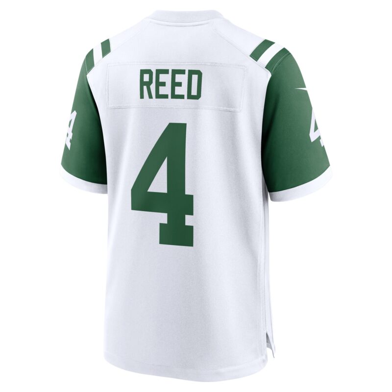 D.J. Reed New York Jets Classic Alternate Game Jersey - White - Image 3