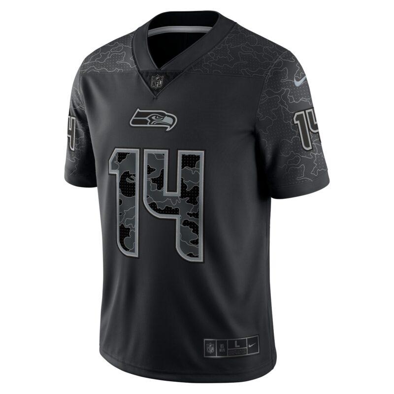DK Metcalf Seattle Seahawks RFLCTV Limited Jersey - Black - Image 3