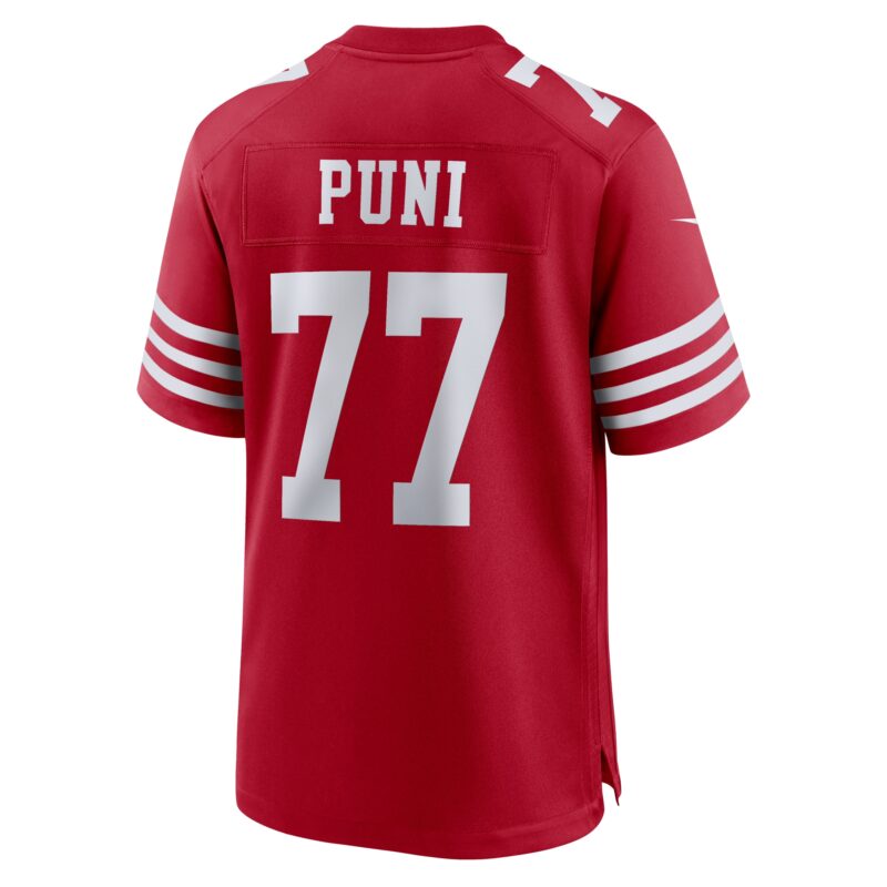 Dominick Puni San Francisco 49ers Team Game Jersey - Scarlet - Image 3