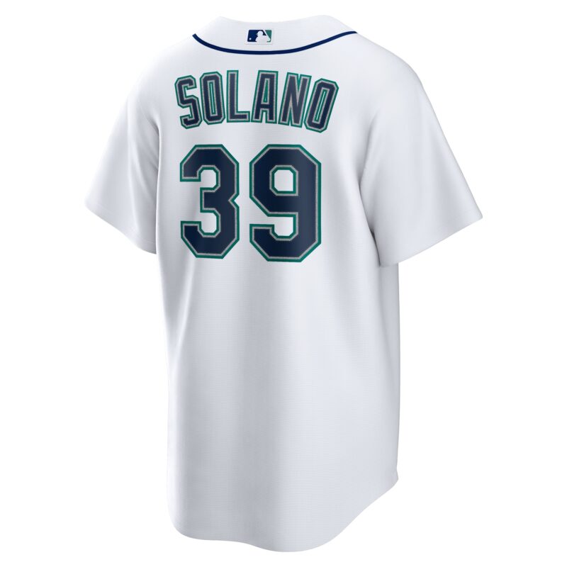 Donovan Solano Seattle Mariners Home Jersey - White - Image 3
