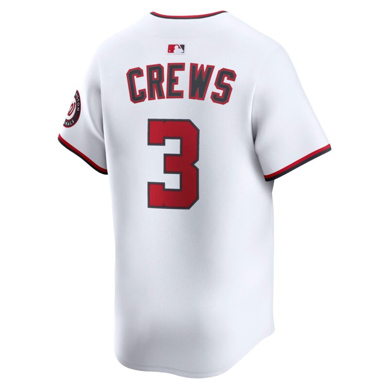 Dylan Crews Washington Nationals Alternate Limited Player Jersey - White - Image 3