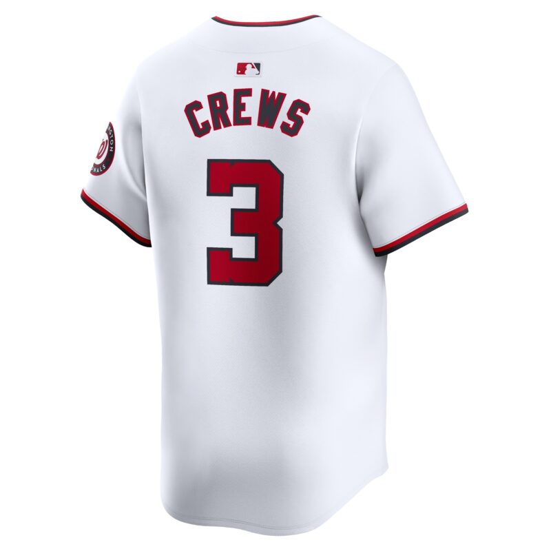 Dylan Crews Washington Nationals Home Limited Player Jersey - White - Image 3