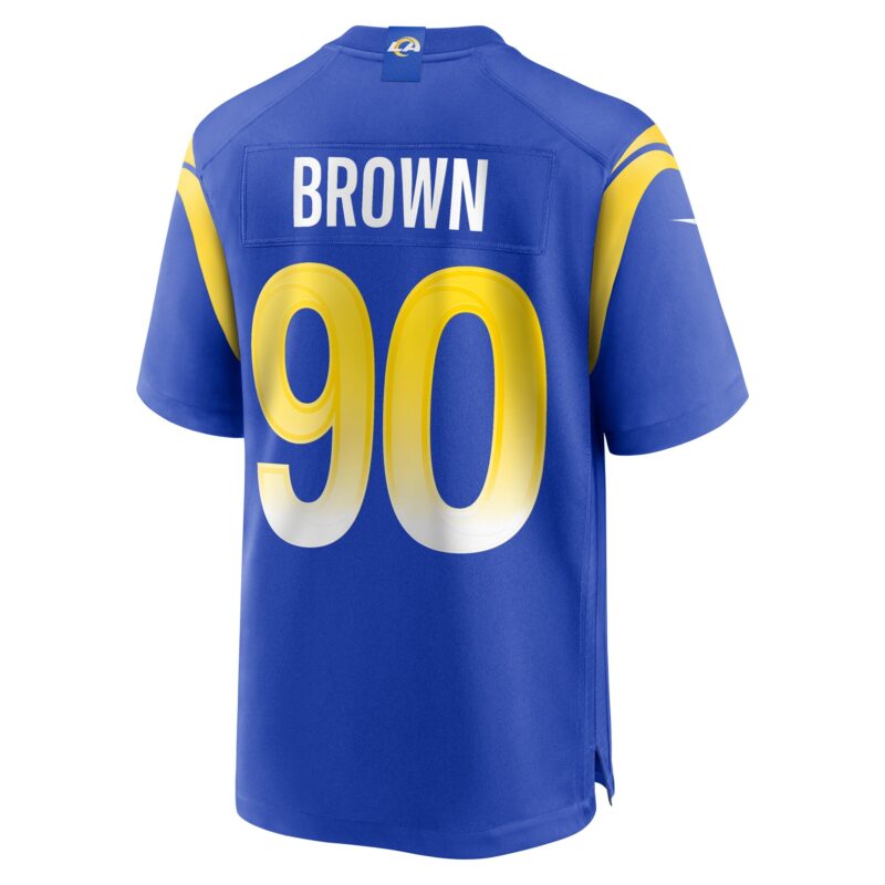 Earnest Brown IV Los Angeles Rams Team Game Jersey - Royal - Image 3