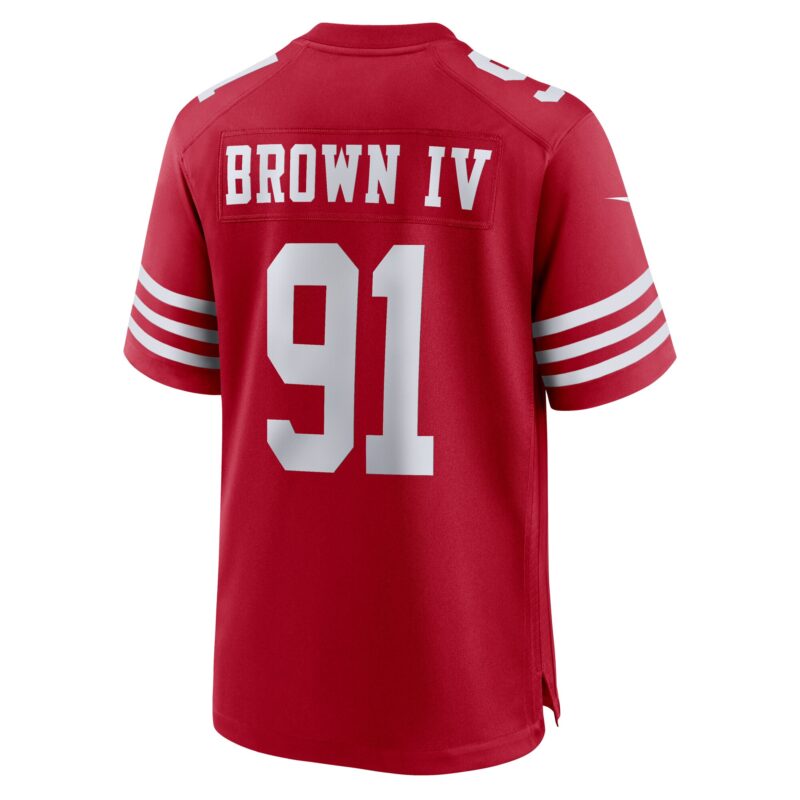 Earnest Brown IV San Francisco 49ers Team Game Jersey - Scarlet - Image 3