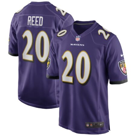 Ed Reed Baltimore Ravens Game Retired Player Jersey - Purple