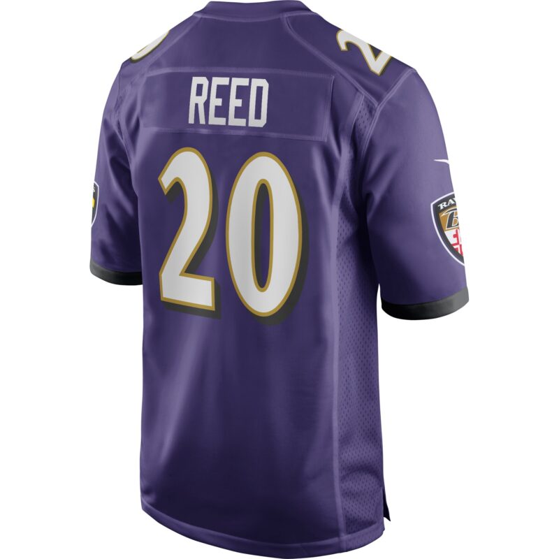 Ed Reed Baltimore Ravens Game Retired Player Jersey - Purple - Image 3