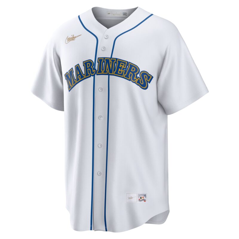 Edgar Martinez Seattle Mariners Home Cooperstown Collection Player Jersey - White - Image 2