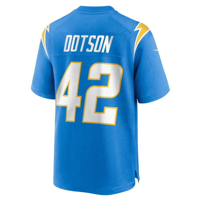 Elijah Dotson Los Angeles Chargers Team Game Jersey - Powder Blue - Image 3