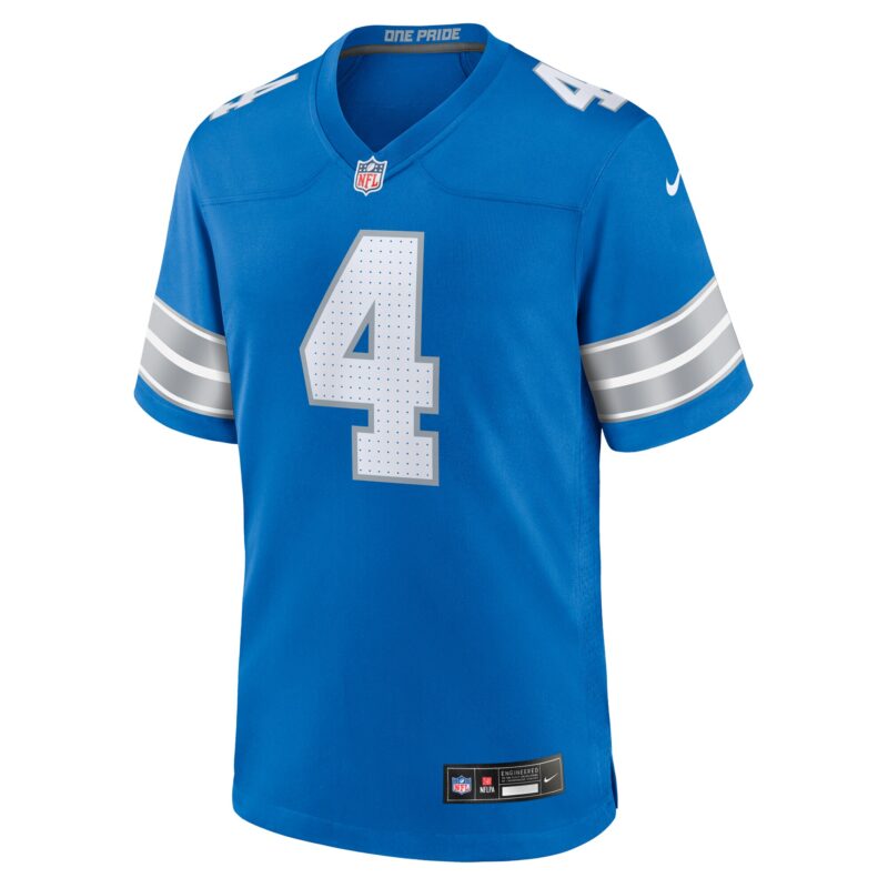 Emmanuel Moseley Detroit Lions Team Game Jersey - Blue - Image 2