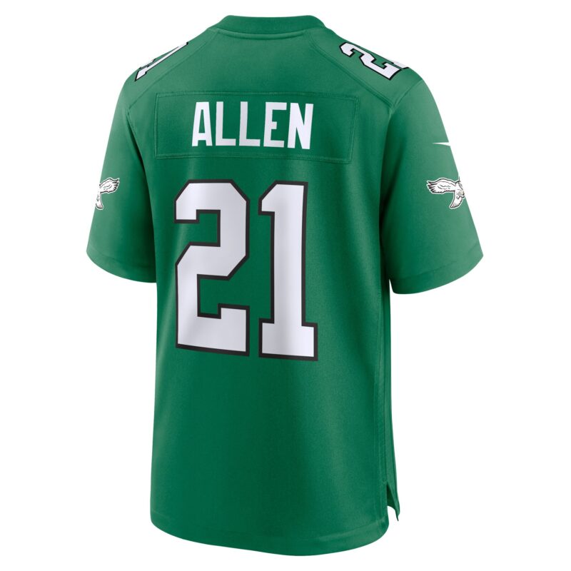 Eric Allen Philadelphia Eagles Alternate Game Jersey - Kelly Green - Image 3