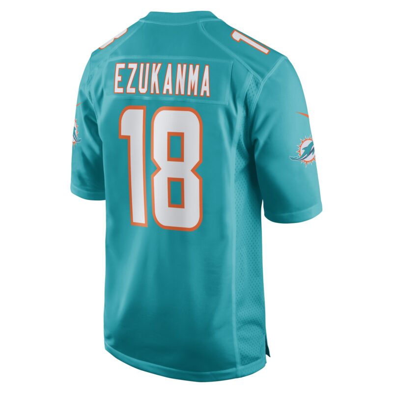 Erik Ezukanma Miami Dolphins Game Player Jersey - Aqua - Image 3
