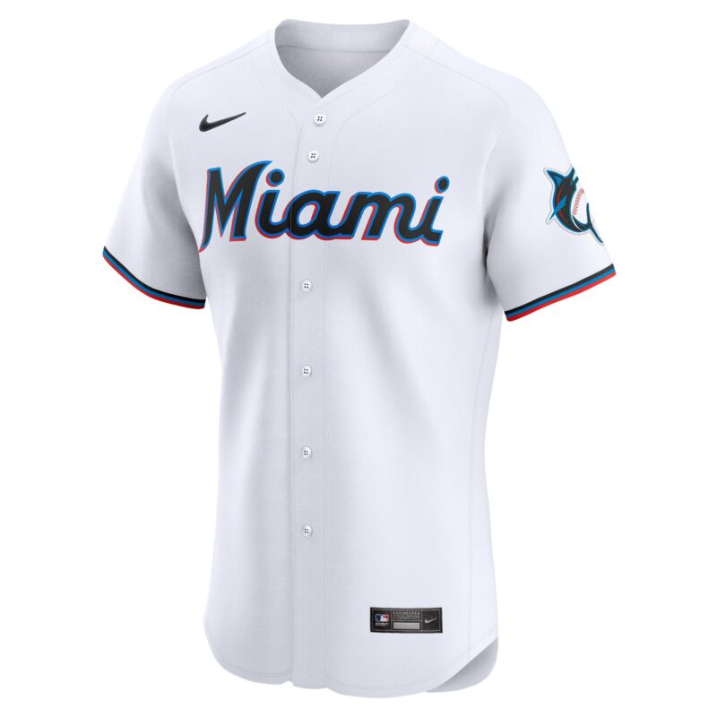 Eury Perez Miami Marlins Home Elite Player Jersey - White - Image 2