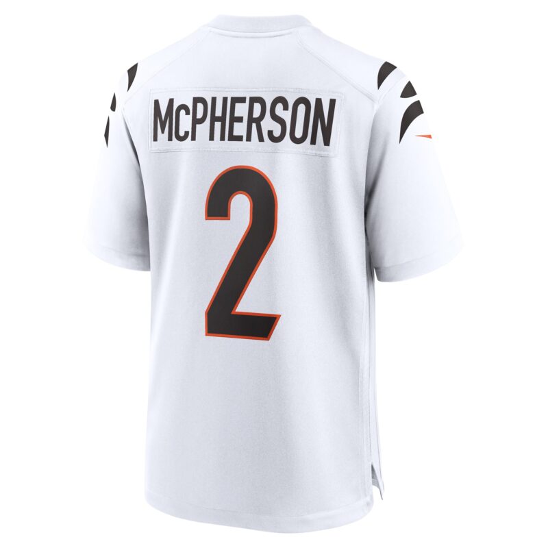 Evan McPherson Cincinnati Bengals Game Player Jersey - White - Image 3