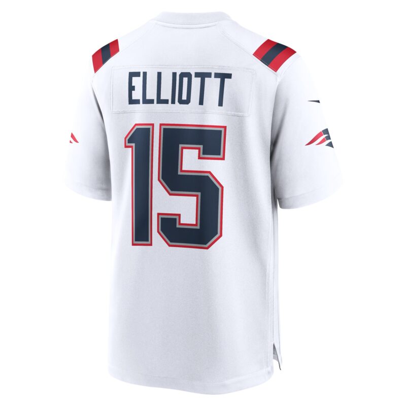 Ezekiel Elliott New England Patriots Game Player Jersey - White - Image 3