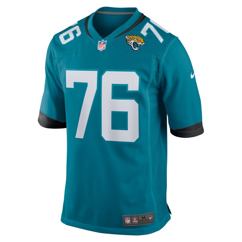 Ezra Cleveland Jacksonville Jaguars Game Jersey - Teal - Image 2