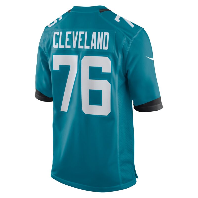 Ezra Cleveland Jacksonville Jaguars Game Jersey - Teal - Image 3