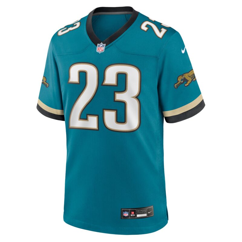 Foye Oluokun Jacksonville Jaguars Prowler Throwback Player Game Jersey - Teal - Image 2